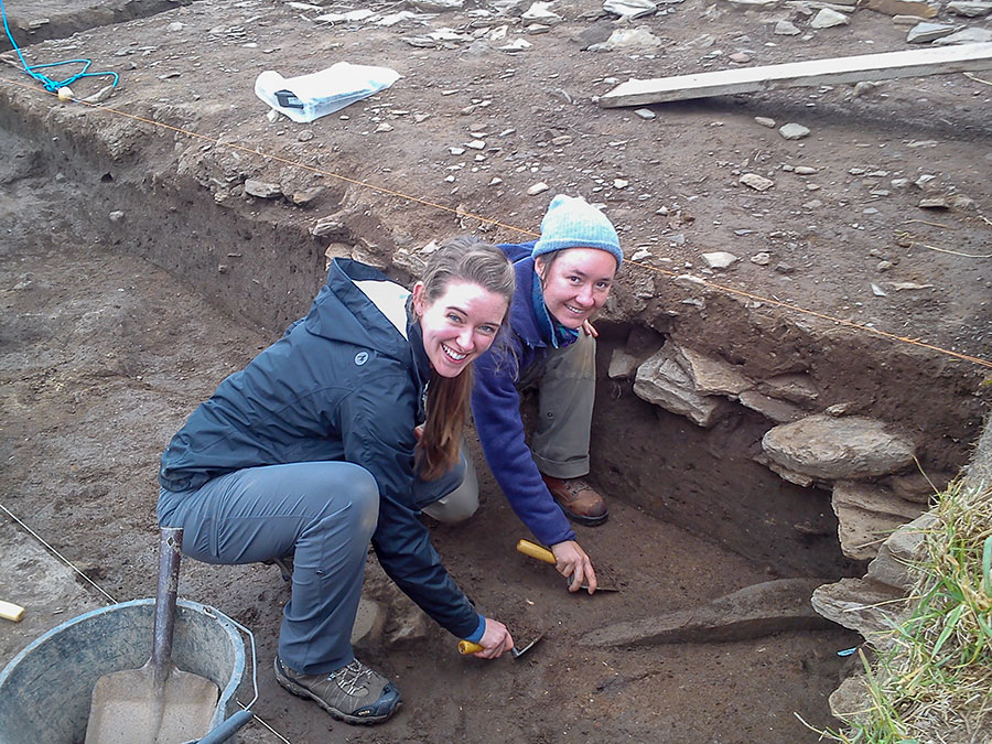 Ilana-and-Sarah-uncover-the-new-orthostat-in-Trench-T-(1)