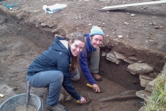 Ilana-and-Sarah-uncover-the-new-orthostat-in-Trench-T-(1)