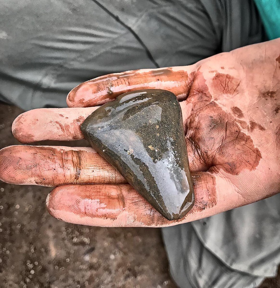 2018: Another polished stone axehead emerges, this one from infill in Trench T over the top of Structure Twenty-Seven. (📷 Sigurd Towrie)
.
#Neolithic #OrkneyIslands #Orkney #VisitOrkney #Prehistoric #Prehistory #Archaeology #Archeology #Archaeologist #NessOfBrodgar #megalithic #stenness #excavation #HeartOfNeolithicOrkney #BritishArchaeology #ArchaeologyLife #scotland #ScottishArchaeology
