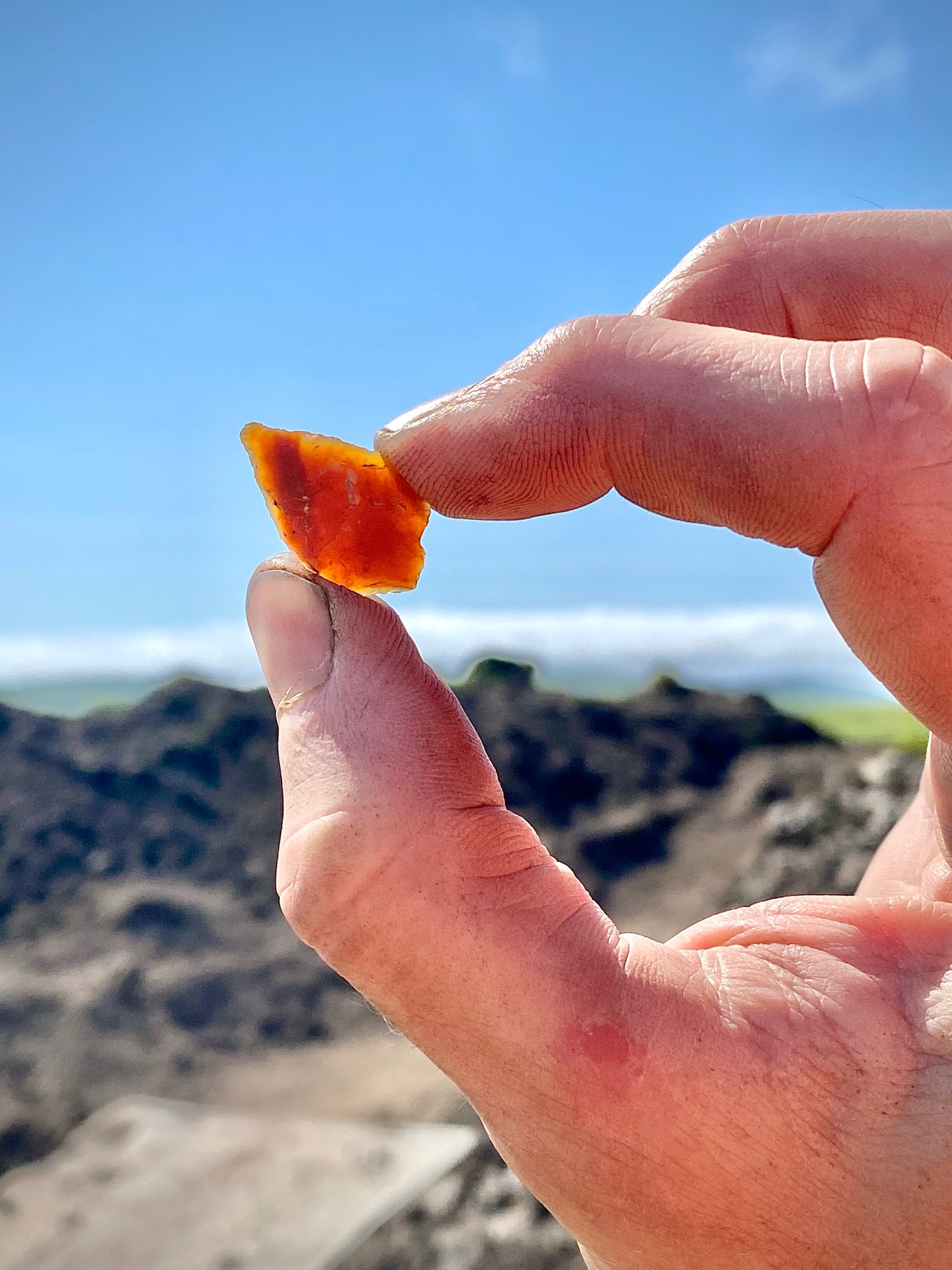 Another view of today’s tiny leaf arrowhead (when the sun finally put in an appearance), with Paul providing the hand. (📷 Sigurd Towrie)
#Archaeology #excavation #nessofbrodgar #orkney #timeteam
