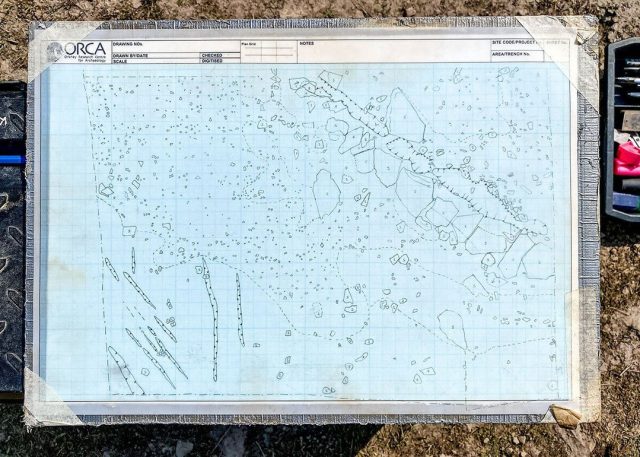 A masterpiece of archaeological planning. The north-eastern quadrant of Trench TT, planned by Jim Rylatt. (📷 Sigurd Towrie)
#Archaeology #excavation #nessofbrodgar #orkney #timeteam