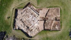 Trench T, with Structure Twenty-Seven pictured to the left.  ( Tom O'Brien)