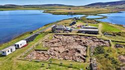 Trench P, looking south-eastwards towards Trench T and the Stones of Stenness.  ( Tom O'Brien)